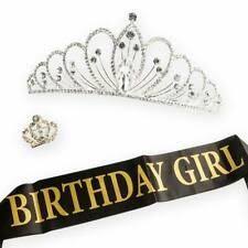 Birthday Crown And Sash Near Me Birthday Girl Sash Tiara Crown And Crown Brooch Party Supplies Decorations 21st Birthday Party Accessories Girl Birthday Tiara Gifts