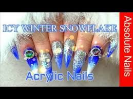 Elekes agi nails&desings on instagram: Icy Winter Snowflake Holographic Glitter Acrylic Nails Absolute Nails Youtube