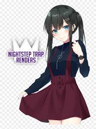 Anime girl with short black hair, mei misaki, features a layered bob haircut with bangs. Anime Girl Black Hair Blue Eyes Png Download Transparent Png 744x1052 636968 Pngfind