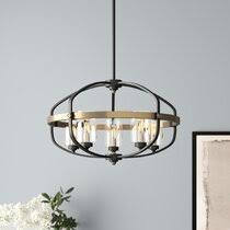 This chandelier is a perfect selection for installations over kitchen islands and dining room tables. Geometric Chandeliers Joss Main