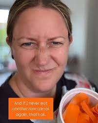 Had a genius food idea! Turned carrots into ribbons using the peeler. (Not  an original idea, just one I remembered to try!) Making a vegetable that I  usually don't have any inclination