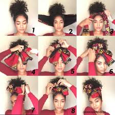 Quick And Easy Hot Red Silk Lined Head Wrap Tutorial Headwrap Hairstyles Natural Hair Styles Scarf Hairstyles