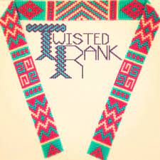 Turquoise Red And Cream Aztec Pattern Headband Be Sure To Check Out Twisted Rank Beadwork On Facebook Bead Woven Bracelet Loom Beading Bead Leather