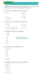29 full pdfs related to this paper. Latihan Soal Bilangan Berpangkat Kelas 9 Literatur