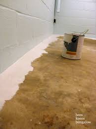 Bees Knees Bungalow How To Paint A Concrete Floor Cement Floor Flooring Painted Cement Floors