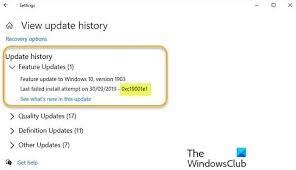 If the windows 10 version 2004 update, failed to install, then continue reading this tutorial. Feature Update To Windows 10 Version 1909 Failed To Install 0xc19001e1