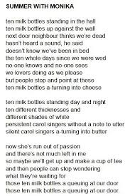 Summer With Monica By Roger Mcgough Born 1937 Roger Mcgough Poems Poetry