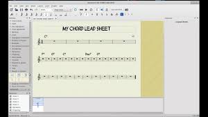 creating a simple chord lead sheet with musescore