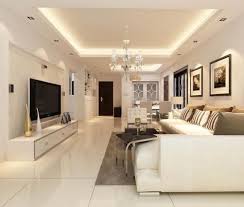 Abgehangte Decke Mit Indirekter Beleuchtung Als Dekoration Elegantes Wohnzimmer Deckengestaltung Wohnzimmer Abgehangte Decke