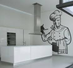 sticker kok met dienblad muurstickers stickers keuken stickers