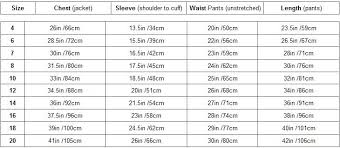 childrens shirt size chart age pngline