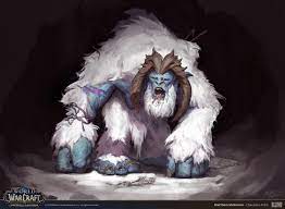 Artstation World Of Warcraft Giant Yeti Concept Matthew Mckeown Creature Concept Art Yeti Creature Creature Design