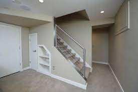 To remove it, you just take up the screws and it's good to go. Clean And Sleek Railing That Is Removable Basement Stairs Banister Remodel Basement Stairs Storage