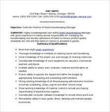 Free 12 Sample Housekeeping Resume Templates In Pdf Ms Word