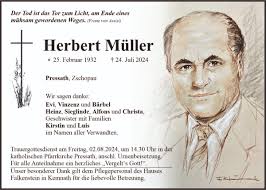 Traueranzeige Herbert Müller, Pressath