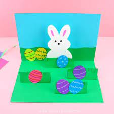 You can find all the tools you need in piccollage to create the perfect card from beautiful templates to fun backgrounds to spring stickers. How To Make A Pop Up Easter Card Easy Easter Craft For Kids I Heart Crafty Things