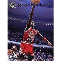 The arrows indicate if a card's value has risen or fallen since the last publication, and certain notations tell whether the card is a limited run or has some extra special value. Upper Deck Michael Jordan Tribute 1997 Basketball Live Price Guide Checklist Actual Sales