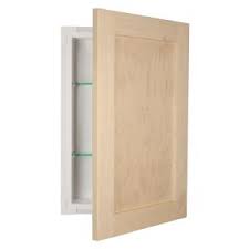 Rectangular looking glass swings open to reveal three. Silverton 14 In X 18 In X 4 In Recessed Medicine Cabinet In Unfinished Fr 218 Unf Door The Home Depot