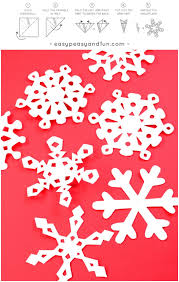 Make your own paper snowflakes! How To Make Paper Snowflakes Pattern Templates Easy Peasy And Fun