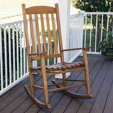 Mainstays Outdoor Wood Slat Rocking Chair Walmart Com Rocking Chair Porch Outdoor Rocking Chairs Rocking Chair