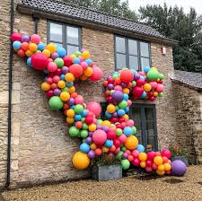 Rainbow Party Balloon Installation Garden Birthday Balloon Decorations