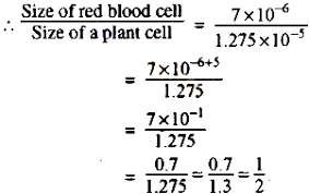 Plant cell size in scientific notation. The Size Of A Red Blood Cell Is 0 000007 M And The Size Of A Plant Cell Is 0 00001275 M Compare Sarthaks Econnect Largest Online Education Community