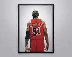Dennis Rodman Poster Etsy