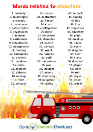Words Related To Disasters English Writing English Writing Skills English Vocabulary