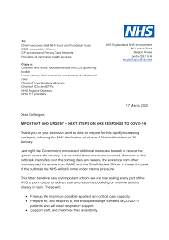 Make your language strong and the information on your cover letter relevant and you will not have to worry about it being rejected or filed away. Https Www England Nhs Uk Coronavirus Wp Content Uploads Sites 52 2020 03 Urgent Next Steps On Nhs Response To Covid 19 Letter Simon Stevens Pdf