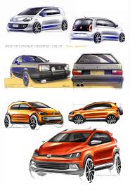 Volkswagen Press Sketches On Behance Vw Up Volkswagen Up Automotive Illustration