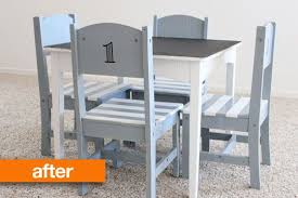 Before After Kids Table Chair Set Kids Table Chair Set Diy Kids Table Childrens Table