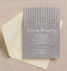 Top 10 Printable Evening Wedding Reception Invitations Dove Grey Fairy Lights Reception Invitations Evening Wedding Receptions Wedding Reception Invitations