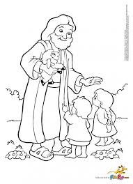 Jesus playing with children vertical. Printable Jesus Loves The Little Children Coloring Pages