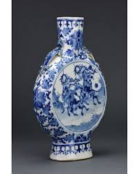 Walmart.com has been visited by 1m+ users in the past month Lot Art Blue And White Moon Flask Porcelain China Qing Dynasty 1644 1911