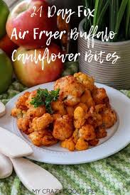 These Healthy Air Fryer Buffalo Cauliflower Bites Are Easy To Make And So Delicious The Air Fryer Recipes Healthy Buffalo Cauliflower Recipes Air Fryer Healthy