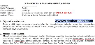 Rpp dikembangkan dari silabus untuk mengarahkan kegiatan pembelajaran peserta didik dalam. Download Rpp 1 Lembar Pjok Kelas 1 Sd Tema 1 4 Revisi Terbaru Kurikulum 2013 Ambarisna Com