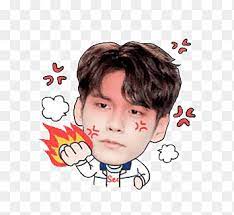 Although it's occasionally used to express pride (as was its original intent), the face with steam from nose emoji is mostly used when people are feeling frustrated; Wannaone Emoji 16p Man S Face Png Pngegg
