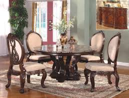 Elegant Abbyville 60 Round Marble Cherry Dining Table With Four Chairs Great Dea French Country Dining Table Country Dining Tables French Country Dining Room