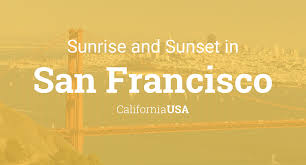 Times for san francisco, ca Sunrise And Sunset Times In San Francisco