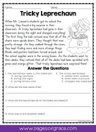 Reading Comprehension Passages And Questions For March Distance Learning Reading Comprehension Worksheets Reading Comprehension Comprehension Passage