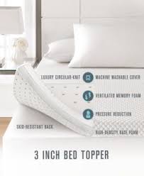 Dream Science By Martha Stewart Collection 3 Memory Foam Full Mattress Topper Venttech Ventilated Foam Mattress Mattress Topper Memory Foam Mattress Topper