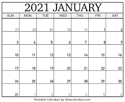 This january calendar printable is perfect to insert into a planner. January 2021 Calendar Printable Free Monthly Calendar Templates