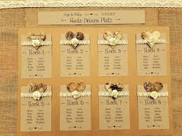 Tischplan Gasteliste Hochzeit Vintage Tischnummern Gasteliste Sitzplan Sitzordnung Namensliste Tischordnung Kraftpapier