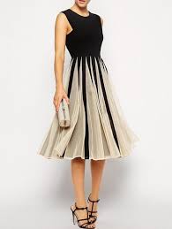 Homecoming Dress Black Top With Mesh Pleated Bottom Fashion Cocktail Evening Dresses Pleated Dress