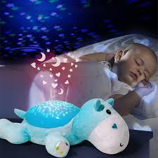 Baby Sleep Soother Night Light Projector Push And Go Plane Educational Crib Toy With Remote Melodies Music Story Poetry Star Light For Toddler Indoor Or Outdoor Gift Blue 500 Contents Sleep Soothers