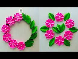 I am going to share very awesome and creative paper flower tutorial for making diy paper roses. Wall Hanging Craft Ideas Simple And Beautiful Paper Flower Wall Hanging Diy Paper Flower Hanging Youtube Paper Flowers Paper Flower Wall Paper Flowers Diy