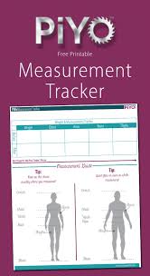 Printable body measurement chart weight loss. Printable Piyo Measurement Chart My Crazy Good Life