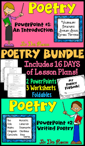 Poetry Powerpoint Bundle With Lesson Plans Rhyming Patterns Poetry Worksheets Poetry Vocabulary