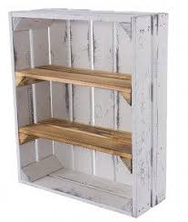 Obstkisten & weinkisten deko selbermachen. Vintage Regalkiste Flach Mit 3 Fachern Shabby White 50x40 5x16cm Vintage Holzkisten Holzkisten Regal Holzkisten
