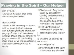 It means your utterances are not inspired by human knowledge or understanding but by the holy spirit. Praying In The Spirit